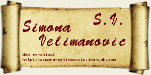 Simona Velimanović vizit kartica